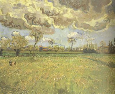 Vincent Van Gogh Landscape under a Stormy Sky (nn04) Germany oil painting art